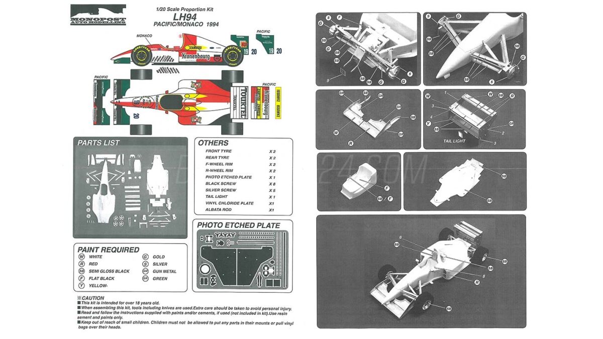 Larrousse LH94 Pacific/Monaco GP 1994 1/20