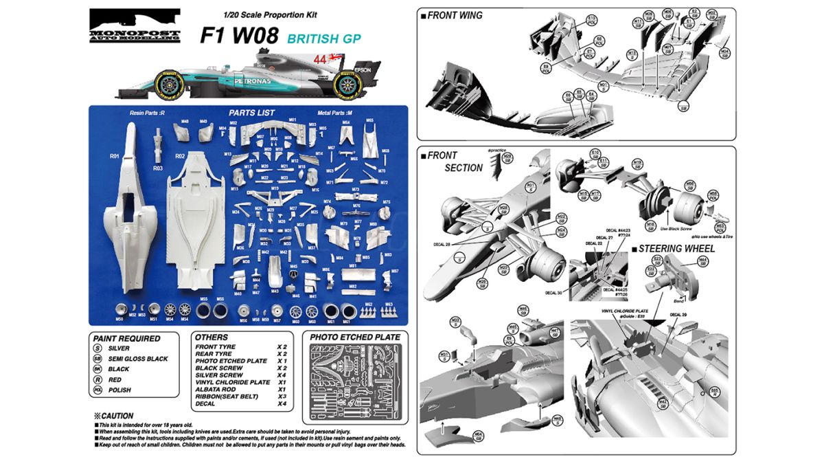 Mercedes F1 W08 British GP 2017 1/20