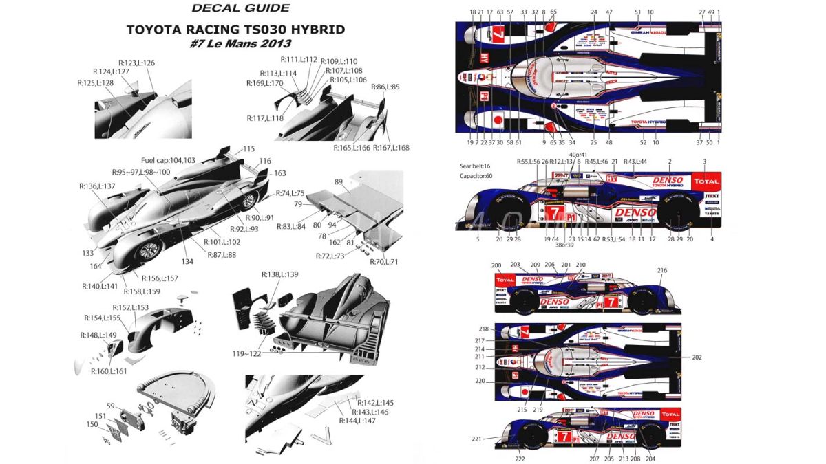 Toyota TS030 Hybrid Le Mans 2013 #7 1/24