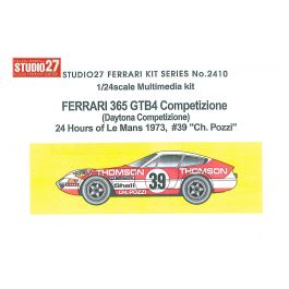 Ferrari 365 GTB4 Pozzi #39 Le Mans 1973 1/24