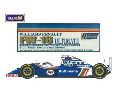 Williams FW16 Grand Prix of San Marino 1994 1/20 - Club-M-CL-M02