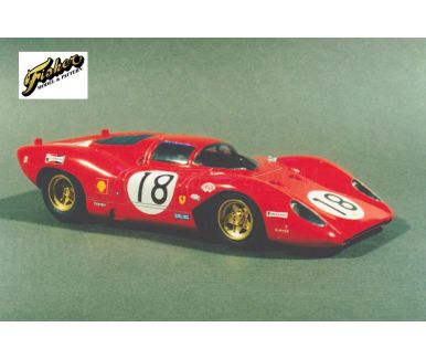Ferrari 312P Berlinetta #18 Le Mans 1969 1/24 - Fisher Model & Pattern - FIS-2405