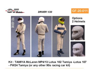 Diver figure for example Tamiya McLaren MP4/13, Lotus 102, Lotus 107, Williams FW24 or any other 90s racing car kit 1/20 - GF Models - GF-20011