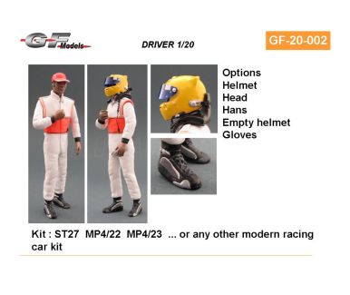 Diver figure for example Benetton B192, Benetton B195 or any other 90s racing car kit 1/20 - GF Models - 20003