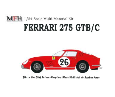 Ferrari 275 GTB/C Le Mans 1966 1/24 - Model Factory Hiro - MFH-K062