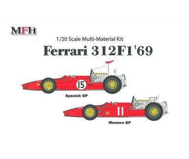 Ferrari 312F1-69 Monaco/Spain GP 1969 Ver. D - Model Factory Hiro - MFH-K156