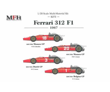 Ferrari 312F1-67 - Monza GP / Dutch GP / Belgium GP 1967 Ver. A - Model Factory Hiro - MFH-K272