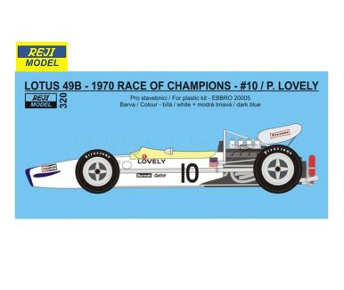 Lotus 49B "P. Lovely" Race of Champions 1970 1969 1/20 Decal - Reji Model - 0320