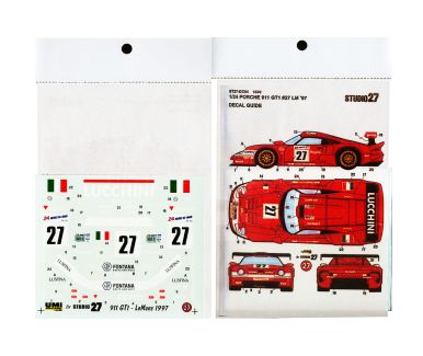 Porsche 911 GT1 "Hutchinson Telecom" Le Mans 24 Hours 1997 1/24 Decal - Studio27 - DC182