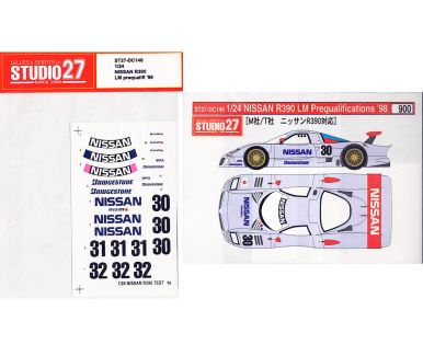 Nissan R390 GT1 Prequalifactions Le Mans 1998 1/24 Decal - Studio27 - DC146