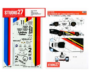 Porsche 936 "Lindsay Saker/Vegla" Interserie 1982 1/24 Decal - Studio27 - ST27-DC335