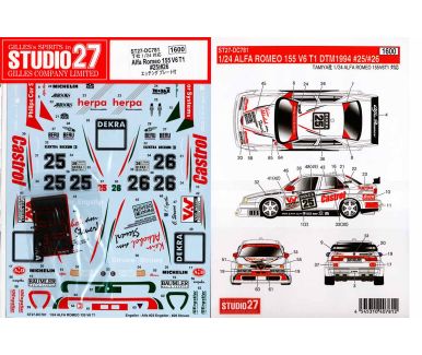 Alfa Romeo 155 V6 TI "Team Engstler" DTM 1994 1/24 Decal - Studio27 - DC781