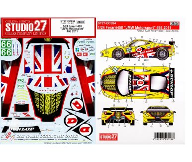 Ferrari 458 JMW Motorsport #66 Le Mans 2011 - Studio27 - ST27-DC894