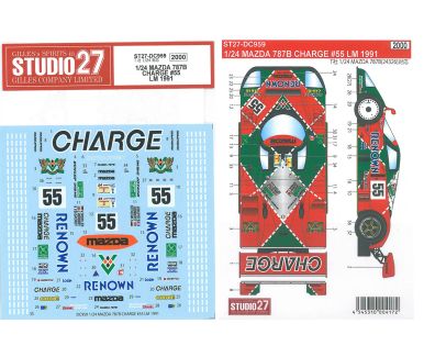 Mazda 787B #201 "Charge" All Japan Sports Prototype Championship 1991 1/24 Decal - Studio27 - DC961