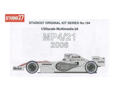 McLaren MP4/21 Mercedes Formula One World Championship 2006 1/20 - Studio27 - ST27-FK20194