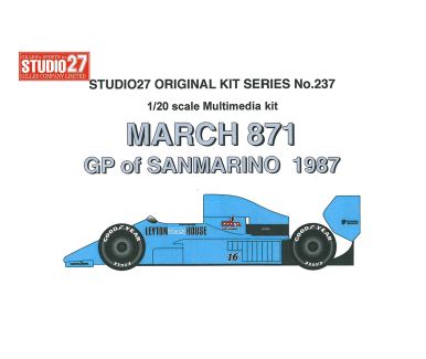 March 871 #16 San Marino GP 1987 1/20 - Studio27 - ST27-FK20237
