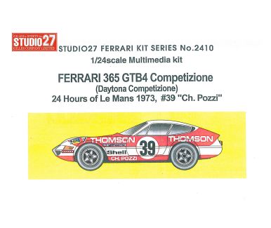 Ferrari 365 GTB/4 Daytona - Ch. Pozzi #39 - Le Mans 1973 - Studio27 - ST27-FR2410