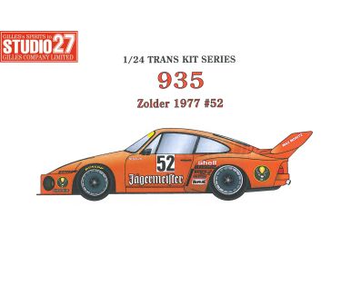 Porsche 935 Jägermeister #52 Zolder 1977 1/24 - Studio27 - ST27-TK2475