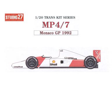 McLaren MP4/7 Monaco Grand Prix 1992 1/20 Transkit for Tamiya - Studio27 - TK2080