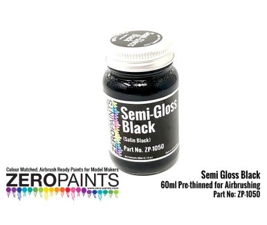 Semi Gloss Black Paint 60ml - Zero Paints - ZP-1050