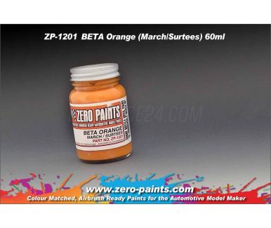 Beta Orange Paint (March/Surtees) - 60ml - Zero Paints - ZP-1201