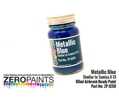 Metallic Blue Paint (Similar to Tamiya X13) 60ml  - Zero Paints - ZP-1250