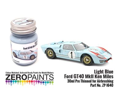 Light Blue Ford GT40 Mk. II Ken Miles Paint 30ml - Zero Paints - ZP-1640