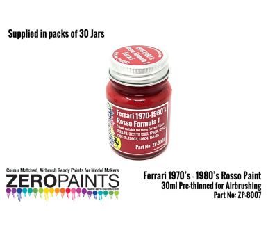 Ferrari 1970-1980's Rosso Formula 1 Paint 30ml - Zero Paints - ZP-8007_4