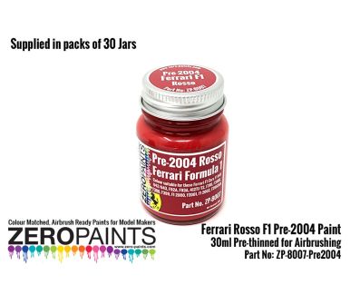 Ferrari Formula 1 Pre-2004 Rosso Paint 30ml - Zero Paints - ZP-8007_5