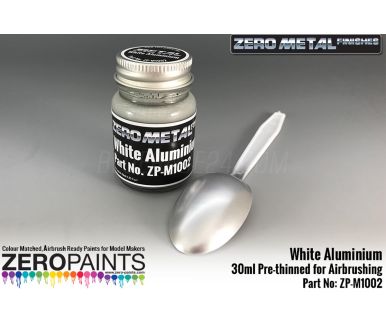 White Aluminium Paint 30ml  - Zero Metal Finishes - Zero Paints - ZP-M1002