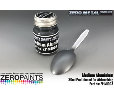 Medium Aluminium Paint 30ml - Zero Metal Finishes Zero Paints - ZP-M1001